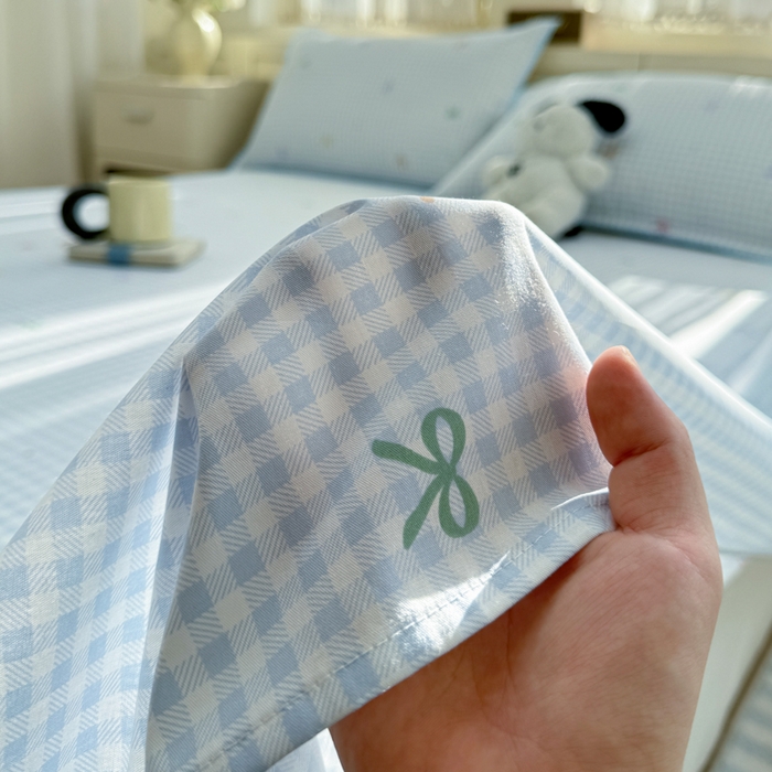 91家纺网 家纺一手货源 找家纺 浮光家居 2026新款全棉贝壳边纯棉单床单系列2 夏日恋格兰