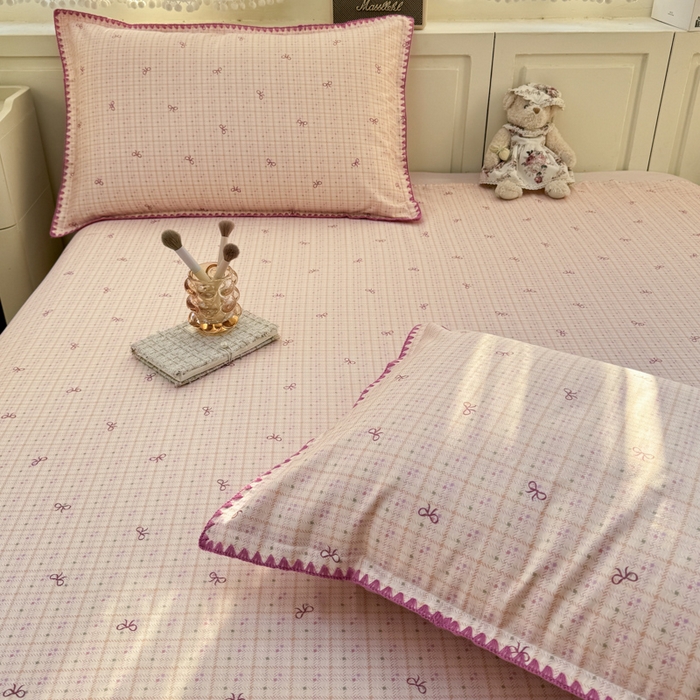 91家纺网 家纺一手货源 找家纺 浮光家居 2026新款全棉贝壳边纯棉单床单系列2 星慕