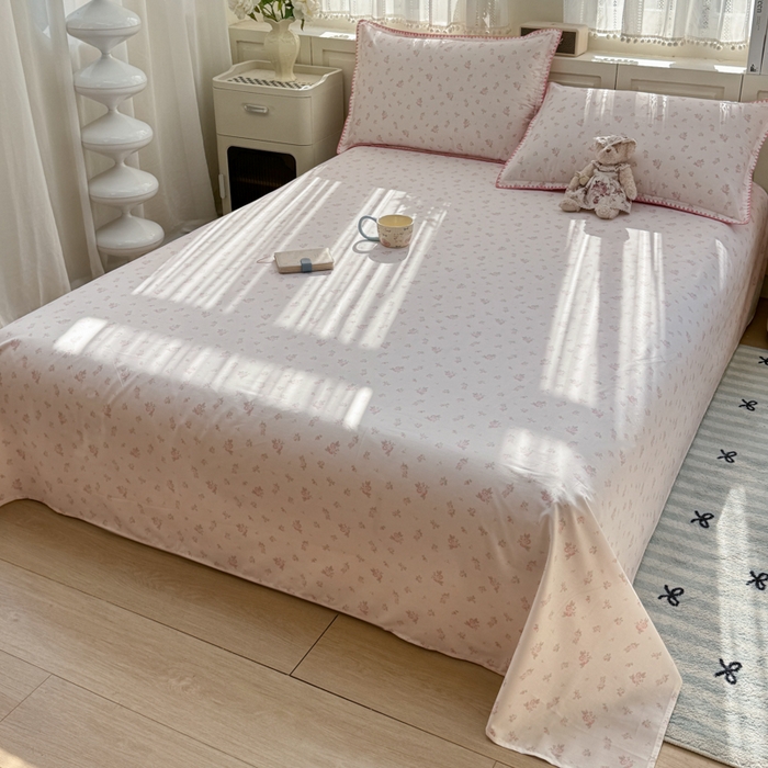 91家纺网 家纺一手货源 找家纺 浮光家居 2026新款全棉贝壳边纯棉单床单系列2 寻微