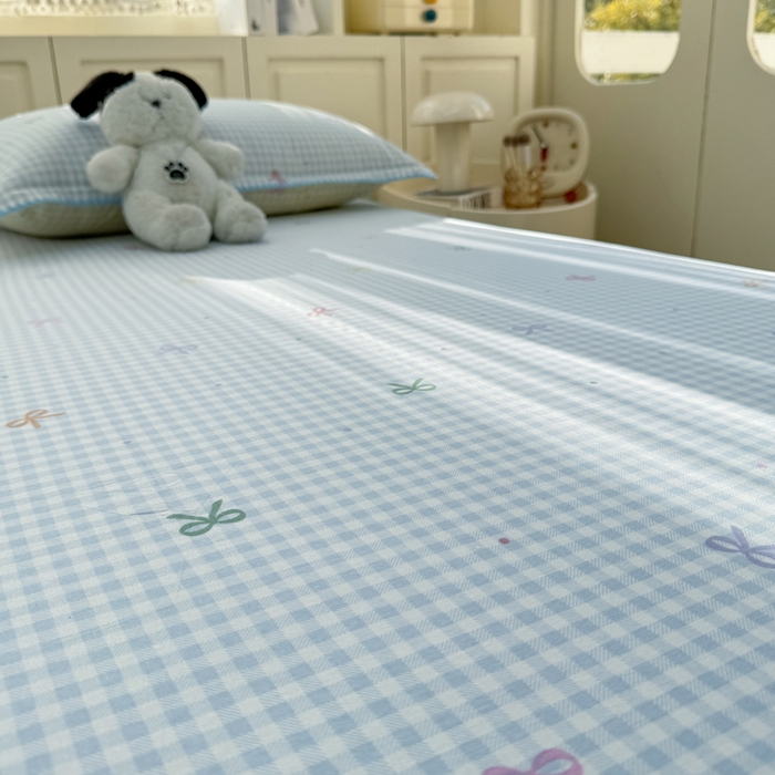 91家纺网 家纺一手货源 找家纺 浮光家居 2026新款全棉贝壳边纯棉单床单系列2 夏日恋格兰