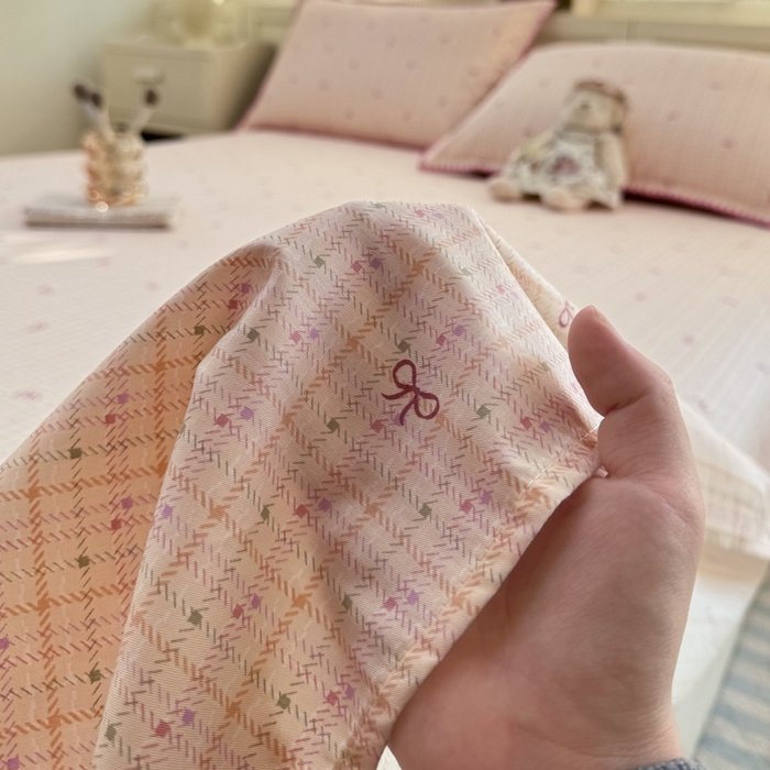 91家纺网 家纺一手货源 找家纺 浮光家居 2026新款全棉贝壳边纯棉单床单系列2 星慕