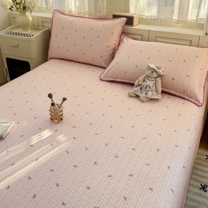 91家纺网 家纺一手货源 找家纺 浮光家居 2026新款全棉贝壳边纯棉单床单系列2 星慕