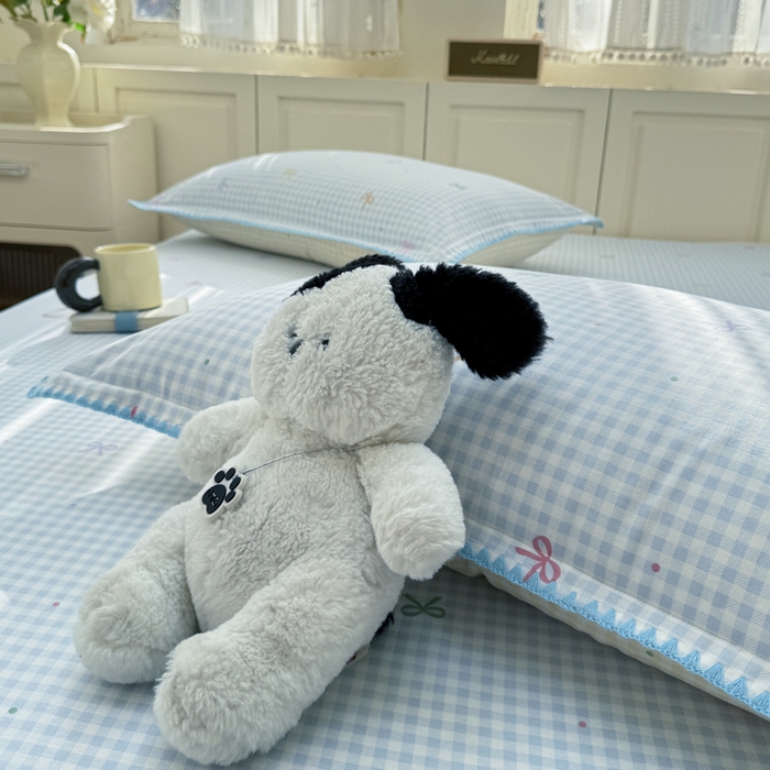 91家纺网 家纺一手货源 找家纺 浮光家居 2026新款全棉贝壳边纯棉单床单系列2 夏日恋格兰