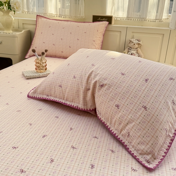 91家纺网 家纺一手货源 找家纺 浮光家居 2026新款全棉贝壳边纯棉单床单系列2 星慕