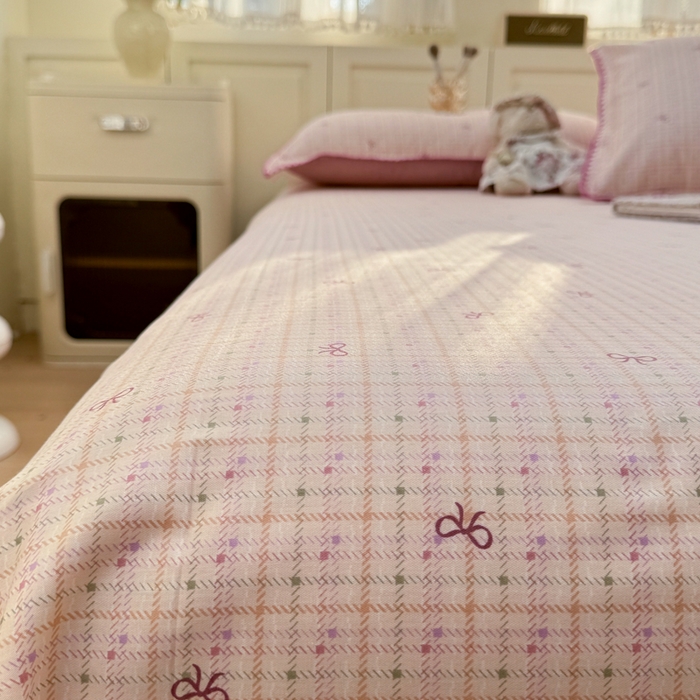 浮光家居 2026新款全棉贝壳边纯棉单床单系列2 星慕