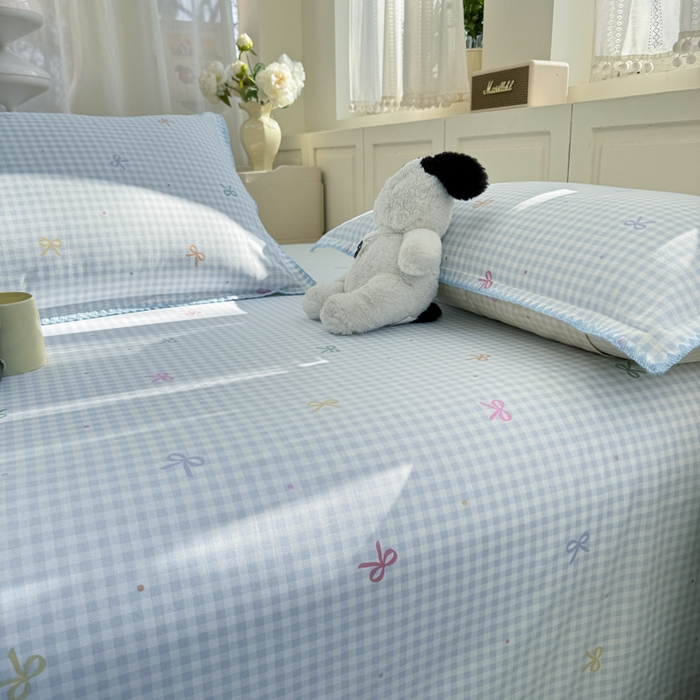 91家纺网 家纺一手货源 找家纺 浮光家居 2026新款全棉贝壳边纯棉单床单系列2 夏日恋格兰