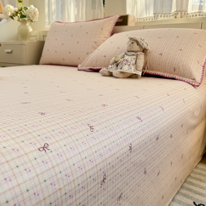 91家纺网 家纺一手货源 找家纺 浮光家居 2026新款全棉贝壳边纯棉单床单系列2 星慕