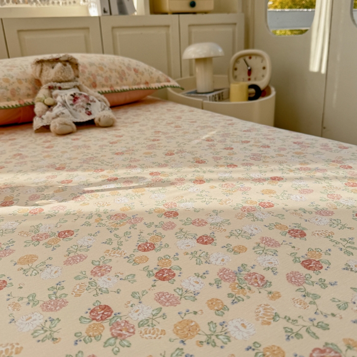 91家纺网 家纺一手货源 找家纺 浮光家居 2026新款全棉贝壳边纯棉单床单系列2 爱丽花园