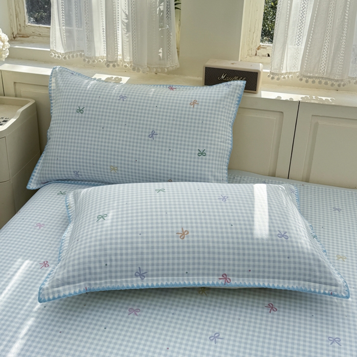 91家纺网 家纺一手货源 找家纺 浮光家居 2026新款全棉贝壳边纯棉单床单系列2 夏日恋格兰