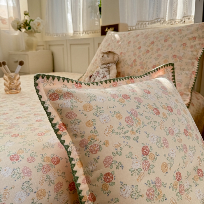 91家纺网 家纺一手货源 找家纺 浮光家居 2026新款全棉贝壳边纯棉单床单系列2 爱丽花园