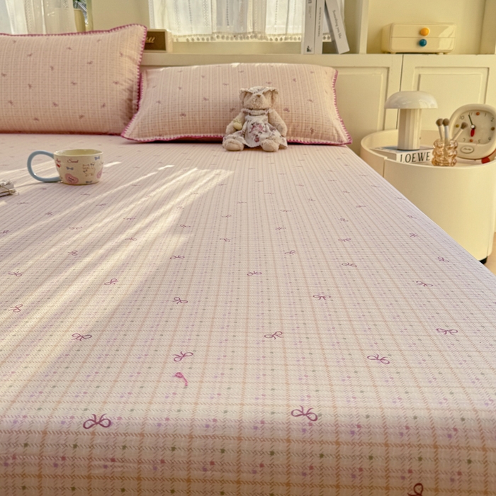 91家纺网 家纺一手货源 找家纺 浮光家居 2026新款全棉贝壳边纯棉单床笠系列2 星慕