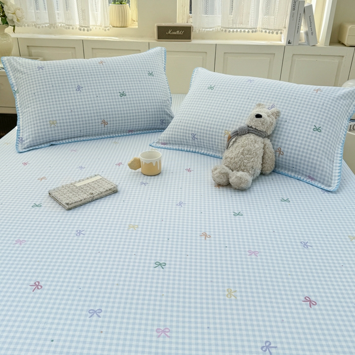 91家纺网 家纺一手货源 找家纺 浮光家居 2026新款全棉贝壳边纯棉单床笠系列2 夏日恋格兰