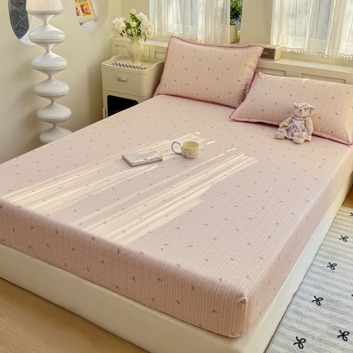 91家纺网 家纺一手货源 找家纺 浮光家居 2026新款全棉贝壳边纯棉单床笠系列2 星慕