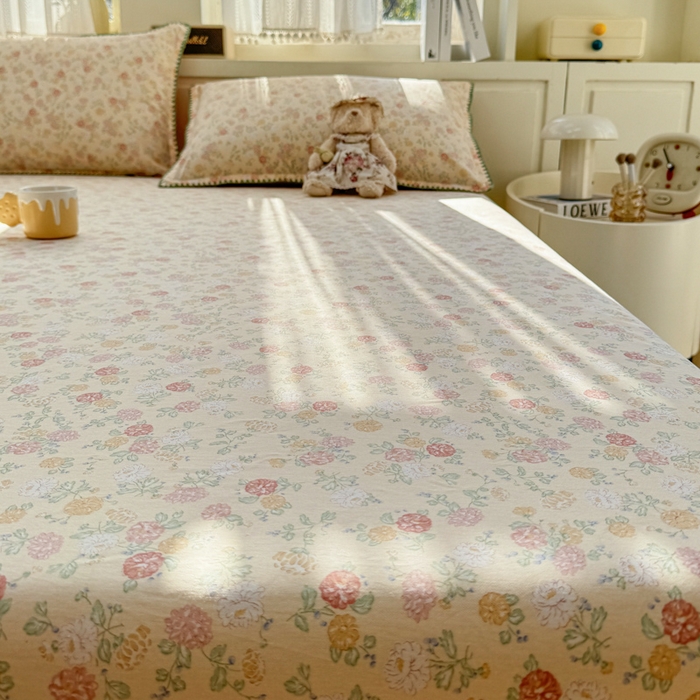 91家纺网 家纺一手货源 找家纺 浮光家居 2026新款全棉贝壳边纯棉单床笠系列2 爱丽花园