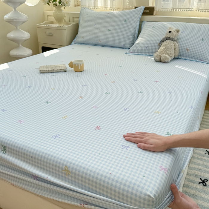 91家纺网 家纺一手货源 找家纺 浮光家居 2026新款全棉贝壳边纯棉单床笠系列2 夏日恋格兰