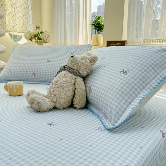 91家纺网 家纺一手货源 找家纺 浮光家居 2026新款全棉贝壳边纯棉单床笠系列2 夏日恋格兰