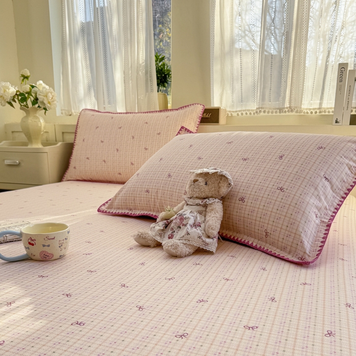 91家纺网 家纺一手货源 找家纺 浮光家居 2026新款全棉贝壳边纯棉单床笠系列2 星慕