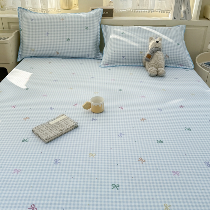 91家纺网 家纺一手货源 找家纺 浮光家居 2026新款全棉贝壳边纯棉单床笠系列2 夏日恋格兰