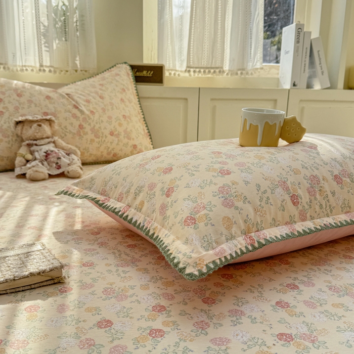 91家纺网 家纺一手货源 找家纺 浮光家居 2026新款全棉贝壳边纯棉单床笠系列2 爱丽花园