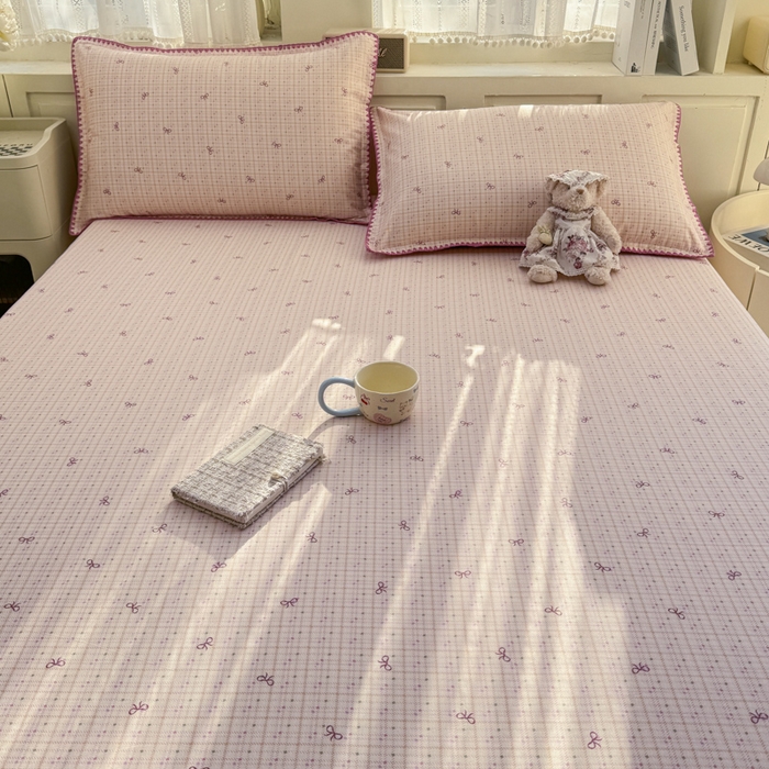 91家纺网 家纺一手货源 找家纺 浮光家居 2026新款全棉贝壳边纯棉单床笠系列2 星慕