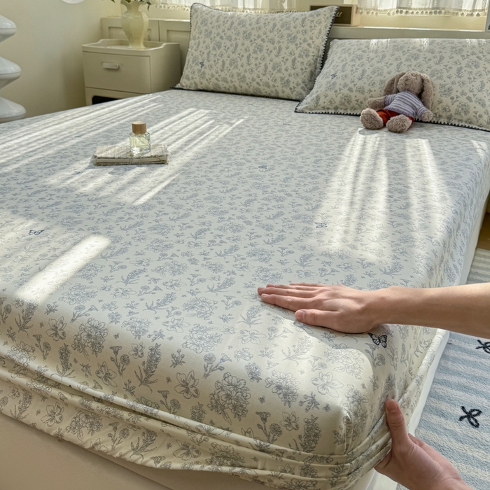 浮光家居 2026新款全棉贝壳边纯棉单床笠系列2 蝶恋花