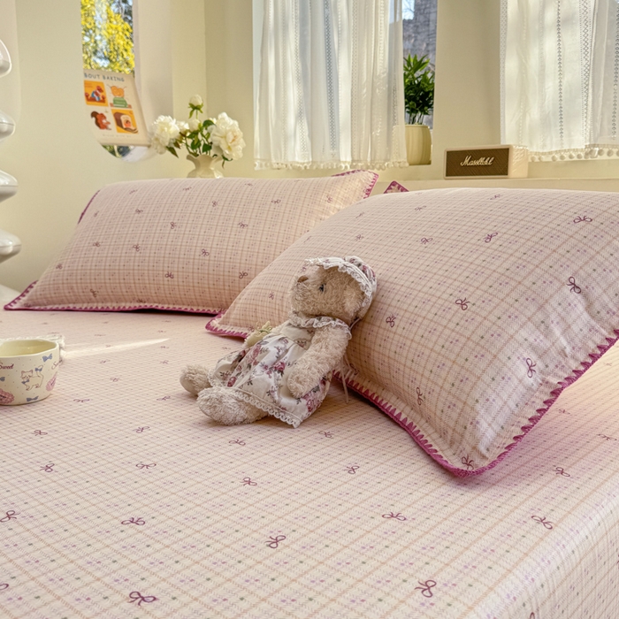 91家纺网 家纺一手货源 找家纺 浮光家居 2026新款全棉贝壳边纯棉单床笠系列2 星慕