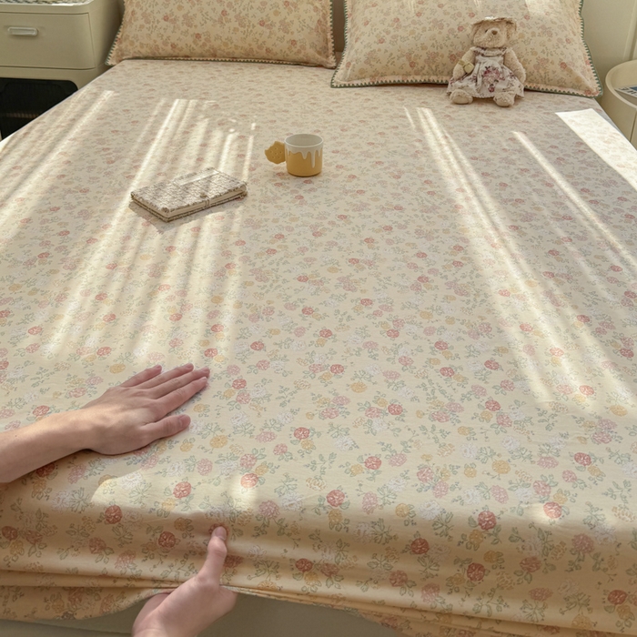 91家纺网 家纺一手货源 找家纺 浮光家居 2026新款全棉贝壳边纯棉单床笠系列2 爱丽花园