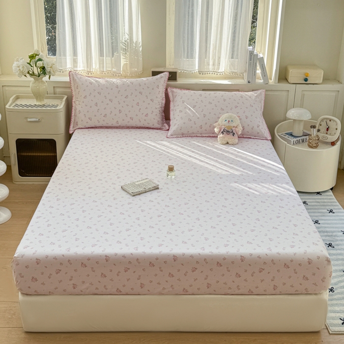 91家纺网 家纺一手货源 找家纺 浮光家居 2026新款全棉贝壳边纯棉单床笠系列2 寻微