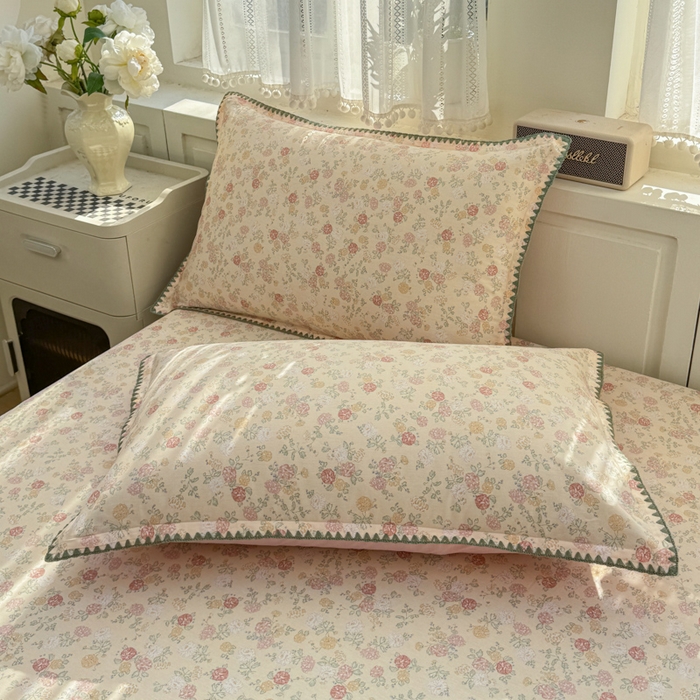 91家纺网 家纺一手货源 找家纺 浮光家居 2026新款全棉贝壳边纯棉单床笠系列2 爱丽花园