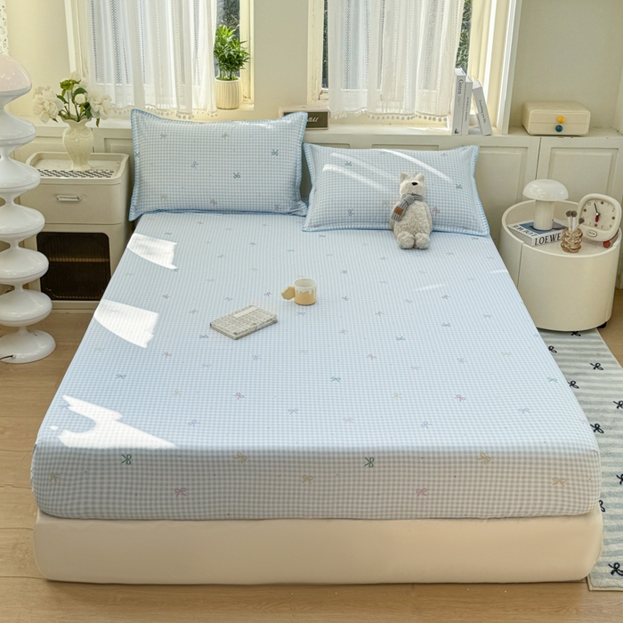 91家纺网 家纺一手货源 找家纺 浮光家居 2026新款全棉贝壳边纯棉单床笠系列2 夏日恋格兰