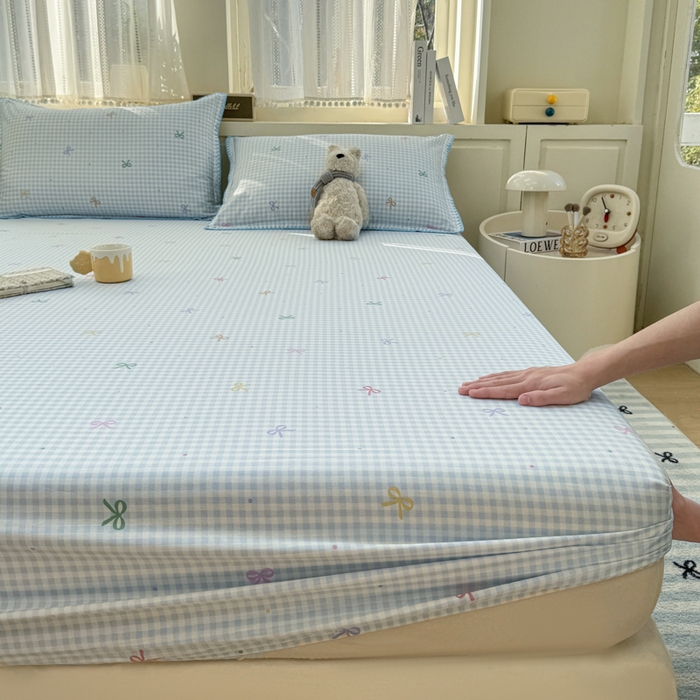 91家纺网 家纺一手货源 找家纺 浮光家居 2026新款全棉贝壳边纯棉单床笠系列2 夏日恋格兰