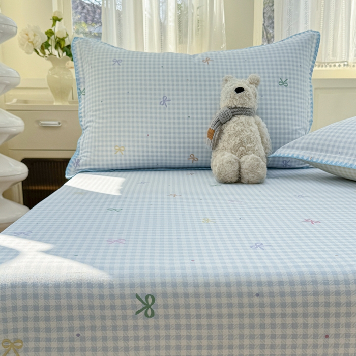 91家纺网 家纺一手货源 找家纺 浮光家居 2026新款全棉贝壳边纯棉单床笠系列2 夏日恋格兰