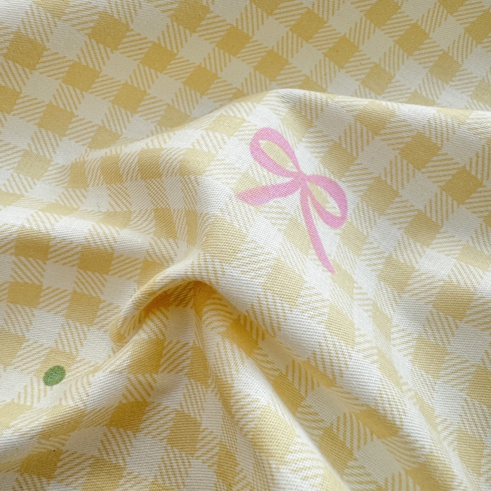 91家纺网 家纺一手货源 找家纺 浮光家居 2026新款全棉贝壳边纯棉单床笠系列2 夏日恋格黄