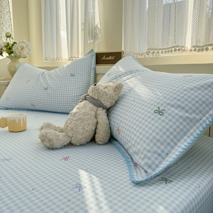 91家纺网 家纺一手货源 找家纺 浮光家居 2026新款全棉贝壳边纯棉单床笠系列2 夏日恋格兰