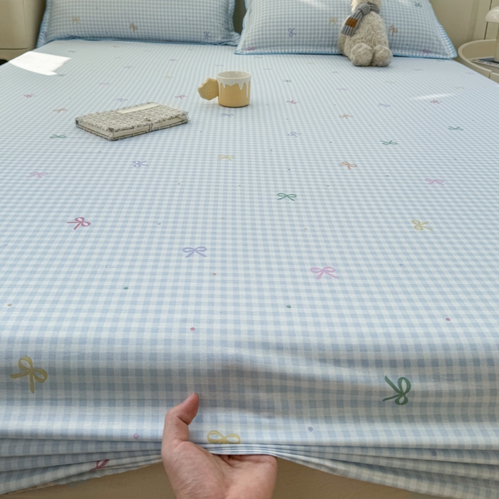 91家纺网 家纺一手货源 找家纺 浮光家居 2026新款全棉贝壳边纯棉单床笠系列2 夏日恋格兰