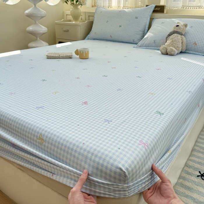 91家纺网 家纺一手货源 找家纺 浮光家居 2026新款全棉贝壳边纯棉单床笠系列2 夏日恋格兰