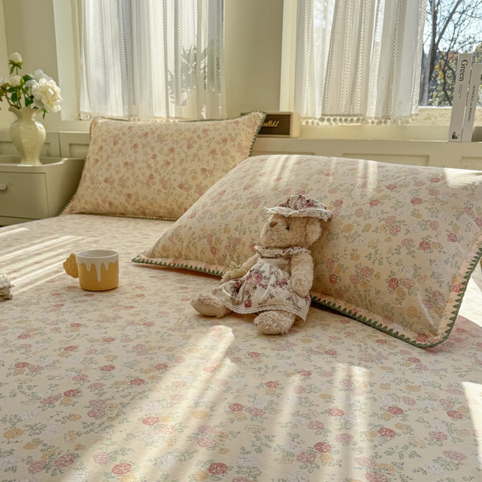 91家纺网 家纺一手货源 找家纺 浮光家居 2026新款全棉贝壳边纯棉单床笠系列2 爱丽花园