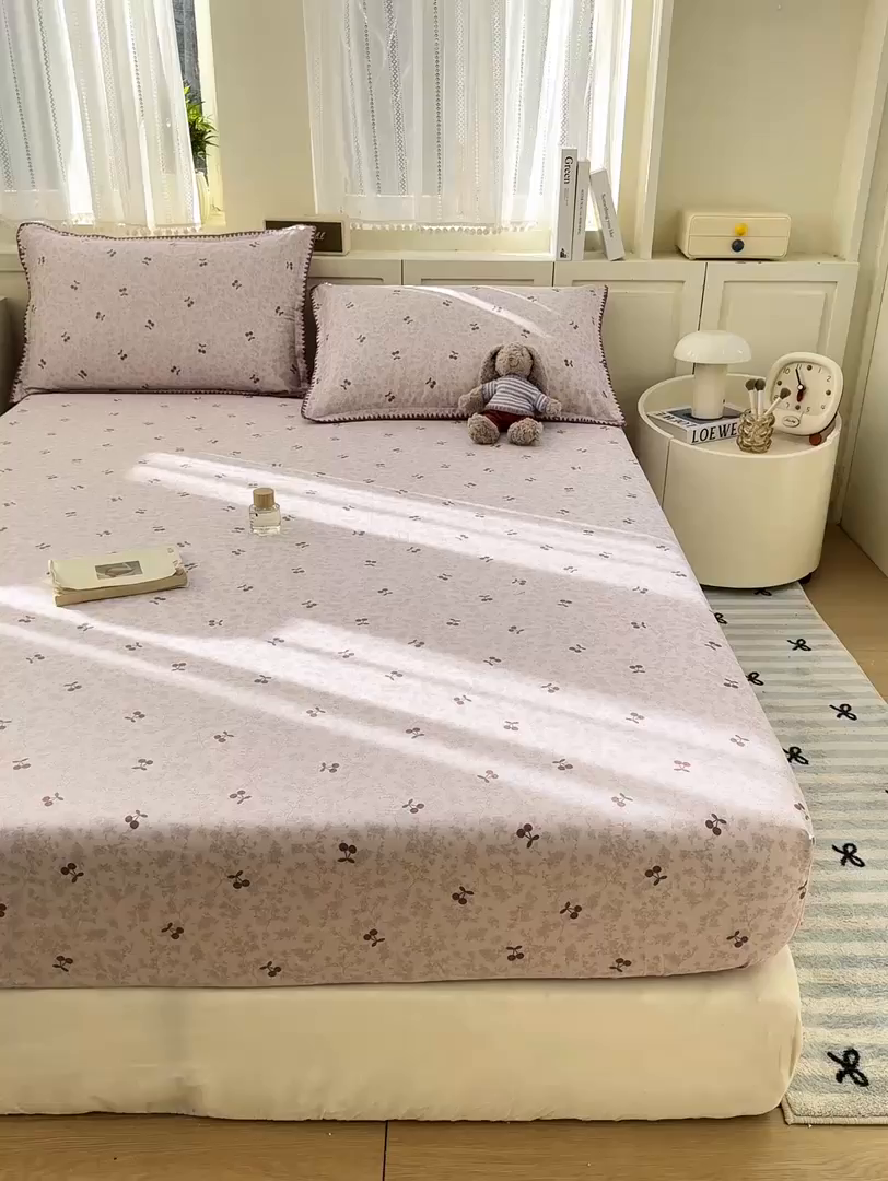 91家纺网 家纺一手货源 找家纺 浮光家居 2026新款全棉贝壳边纯棉单床笠系列2 星慕