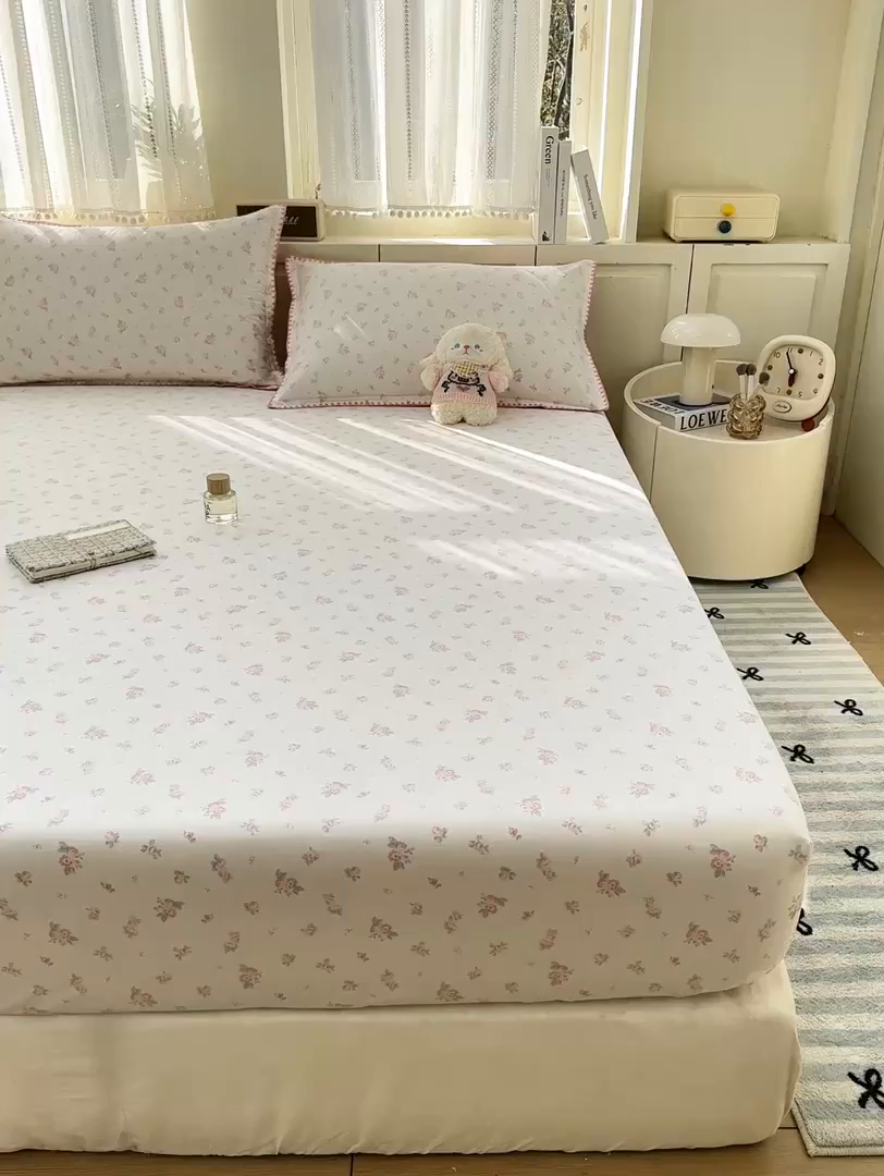 91家纺网 家纺一手货源 找家纺 浮光家居 2026新款全棉贝壳边纯棉单床笠系列2 寻微