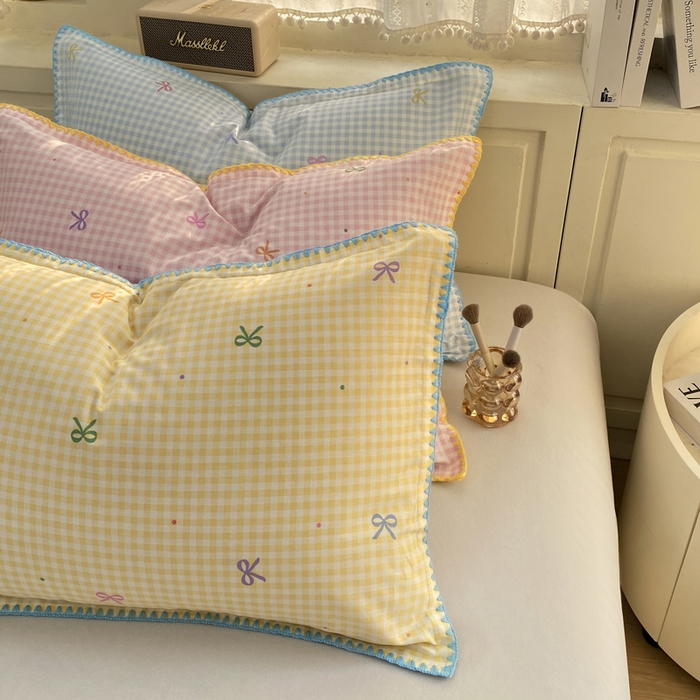 91家纺网 家纺一手货源 找家纺 浮光家居 2026新款全棉贝壳边纯棉单枕套系列2 夏日恋格兰