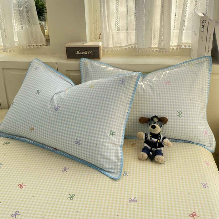 浮光家居 2026新款全棉贝壳边纯棉单枕套系列2 夏日恋格兰