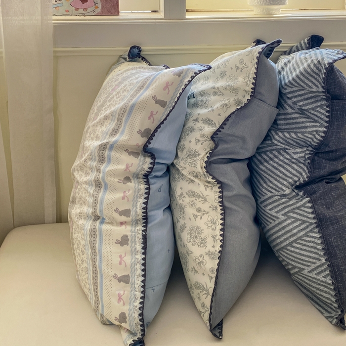 91家纺网 家纺一手货源 找家纺 浮光家居 2026新款全棉贝壳边纯棉单枕套系列2 夏日恋格兰