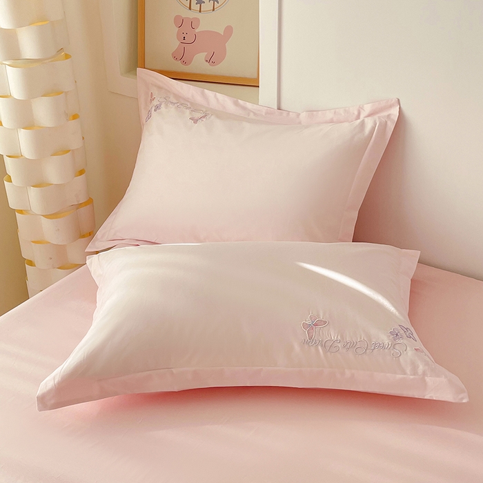 91家纺网 家纺一手货源 找家纺 金绣美居 2026新款全棉纯棉大版贴布绣四件套-兔游花园 兔游花园-粉