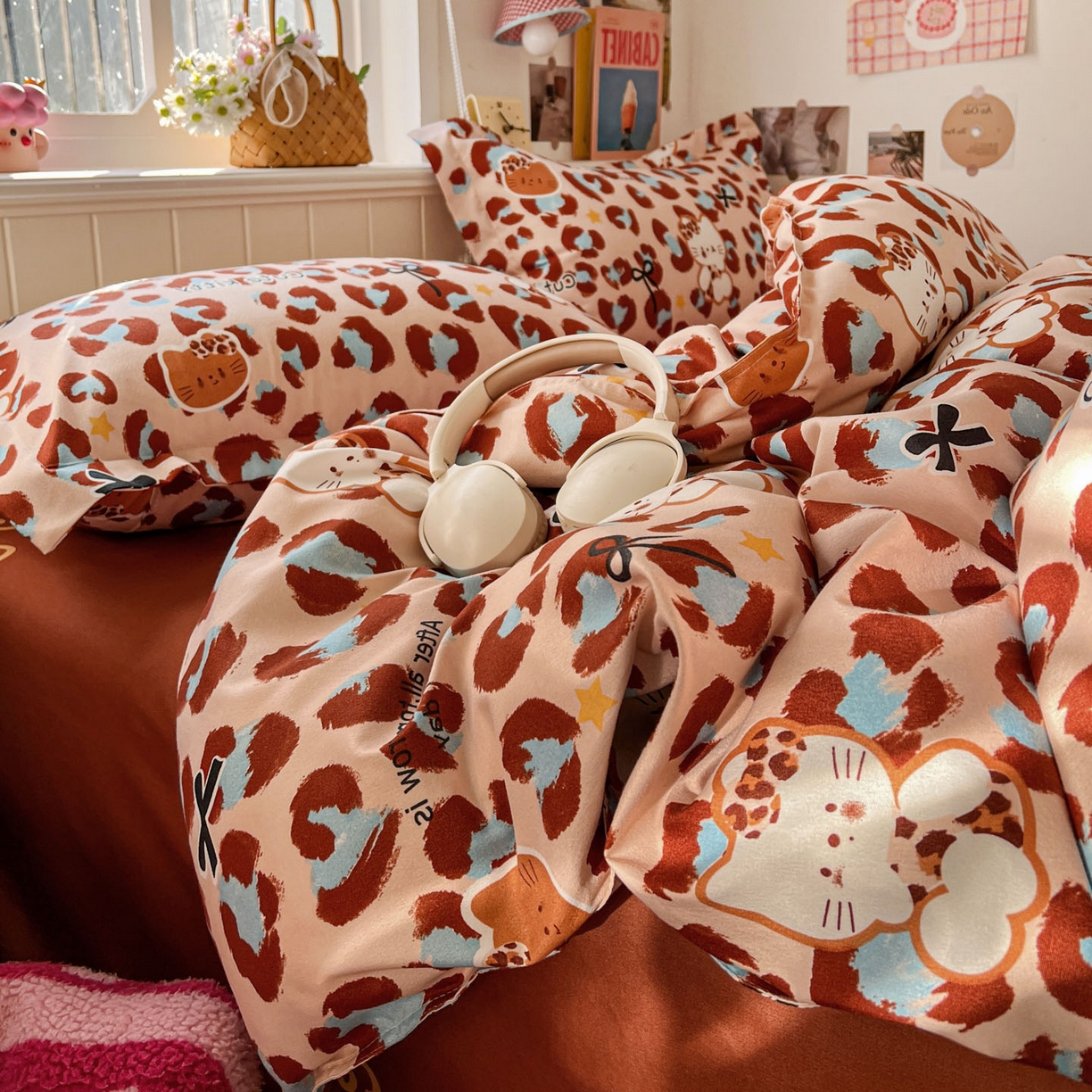 91家纺网 家纺一手货源 找家纺 （总）花伞家居 2026直播网销斜纹加厚磨毛印花植物羊绒四件套（更多花型见二链接）