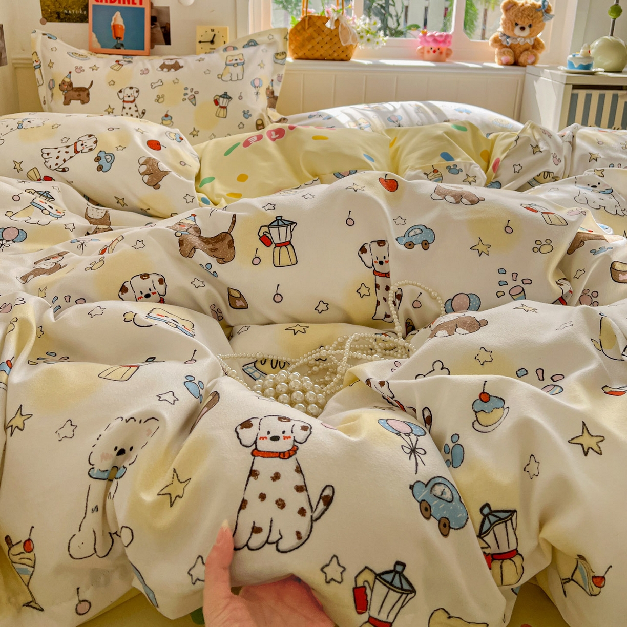 91家纺网 家纺一手货源 找家纺 （总）花伞家居 2026直播网销斜纹加厚磨毛印花植物羊绒四件套（更多花型见二链接）