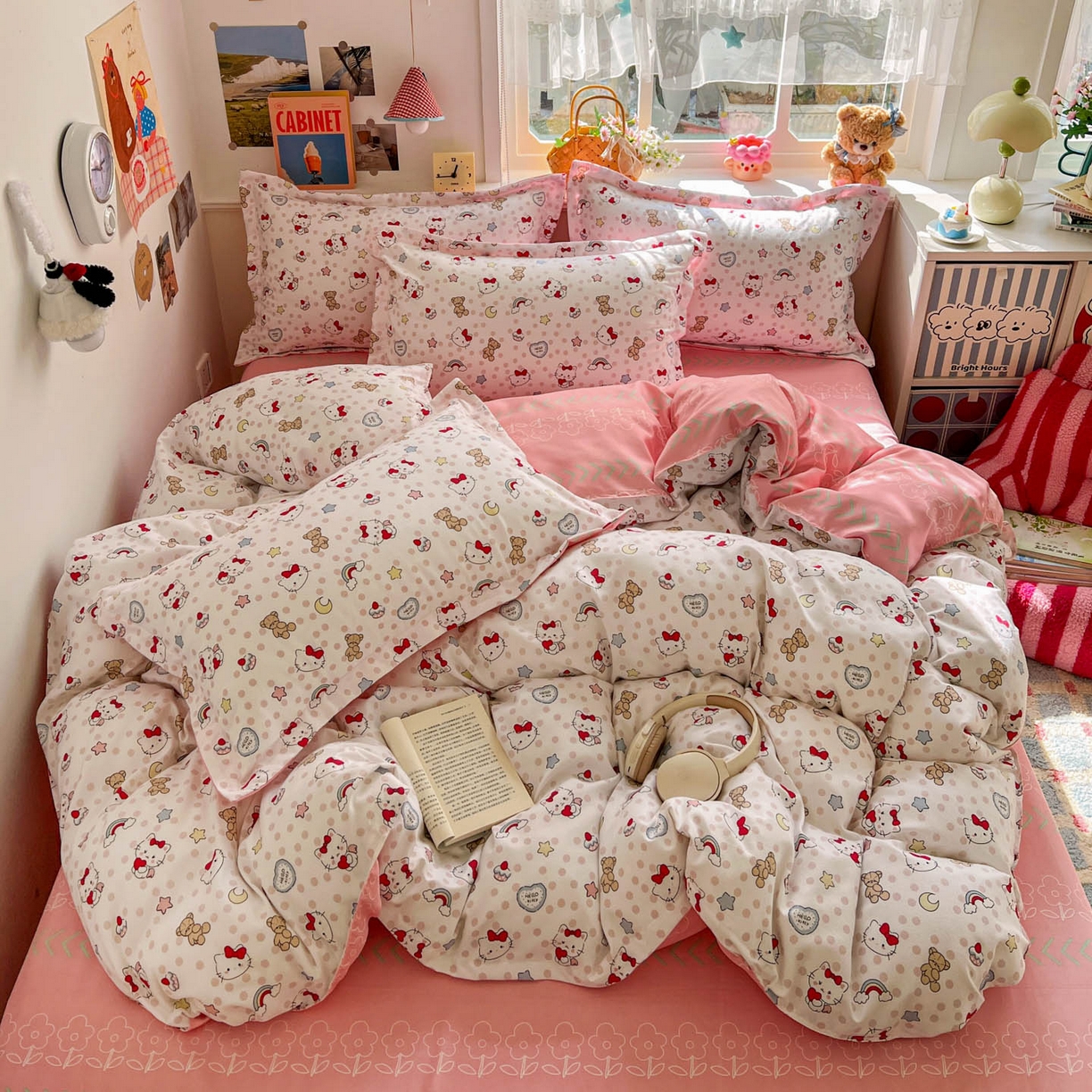 91家纺网 家纺一手货源 找家纺 花伞家居 2026直播网销斜纹加厚磨毛印花植物羊绒四件套（更多花型见二链接）奶团子