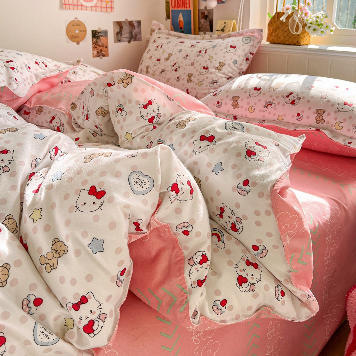 91家纺网 家纺一手货源 找家纺 花伞家居 2026直播网销斜纹加厚磨毛印花植物羊绒四件套（更多花型见二链接）奶团子