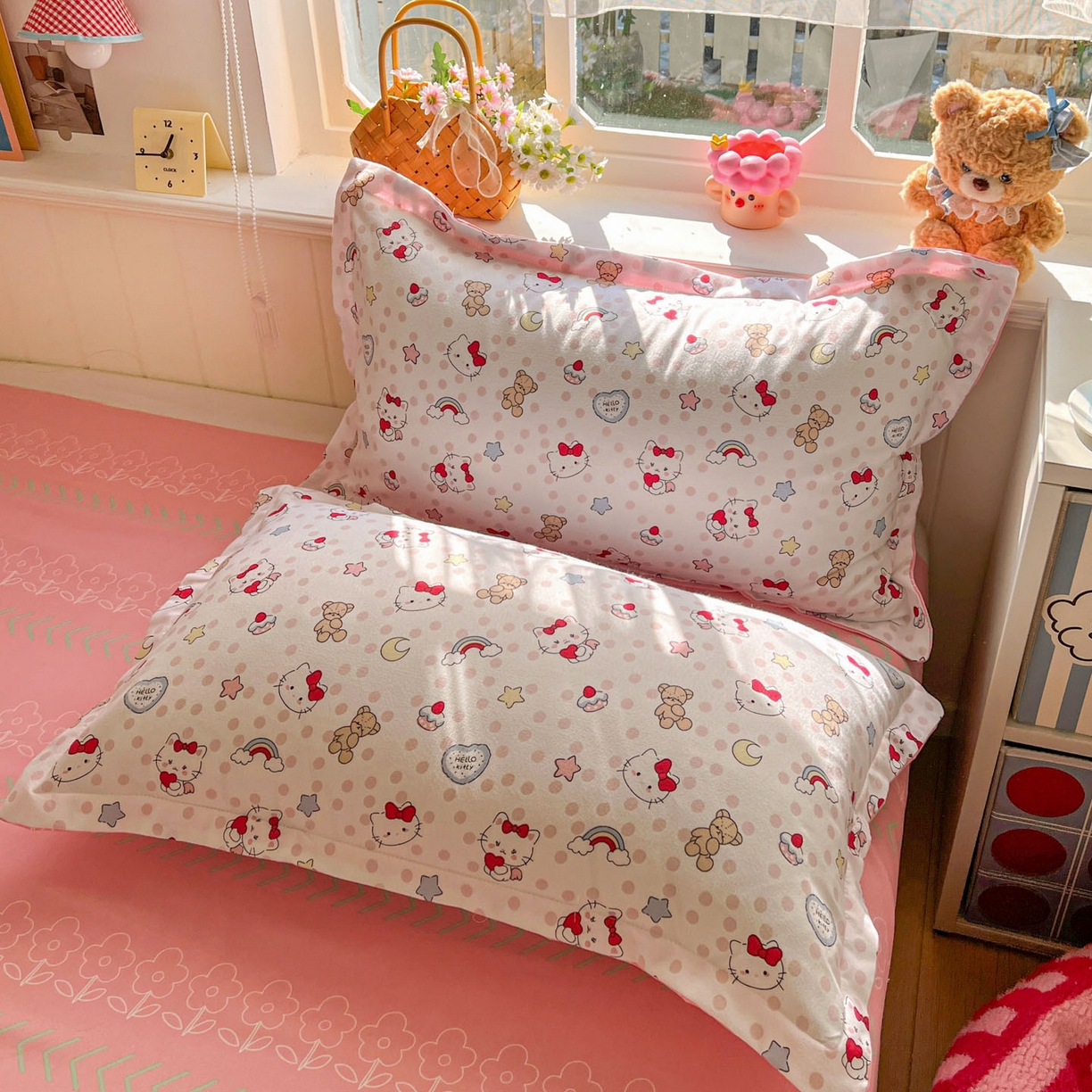 91家纺网 家纺一手货源 找家纺 花伞家居 2026直播网销斜纹加厚磨毛印花植物羊绒四件套（更多花型见二链接）奶团子