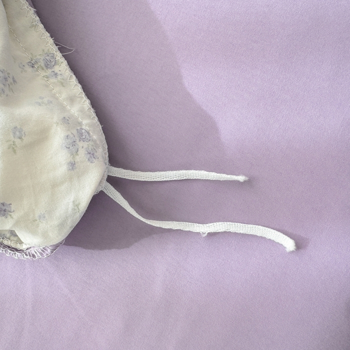 91家纺网 家纺一手货源 找家纺 梦纤绒 2026新款A类仿棉古法水洗棉法式全棉花边四件套 花田兔