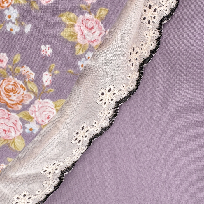 91家纺网 家纺一手货源 找家纺 梦纤绒 2026新款A类仿棉古法水洗棉法式全棉花边四件套 梦露